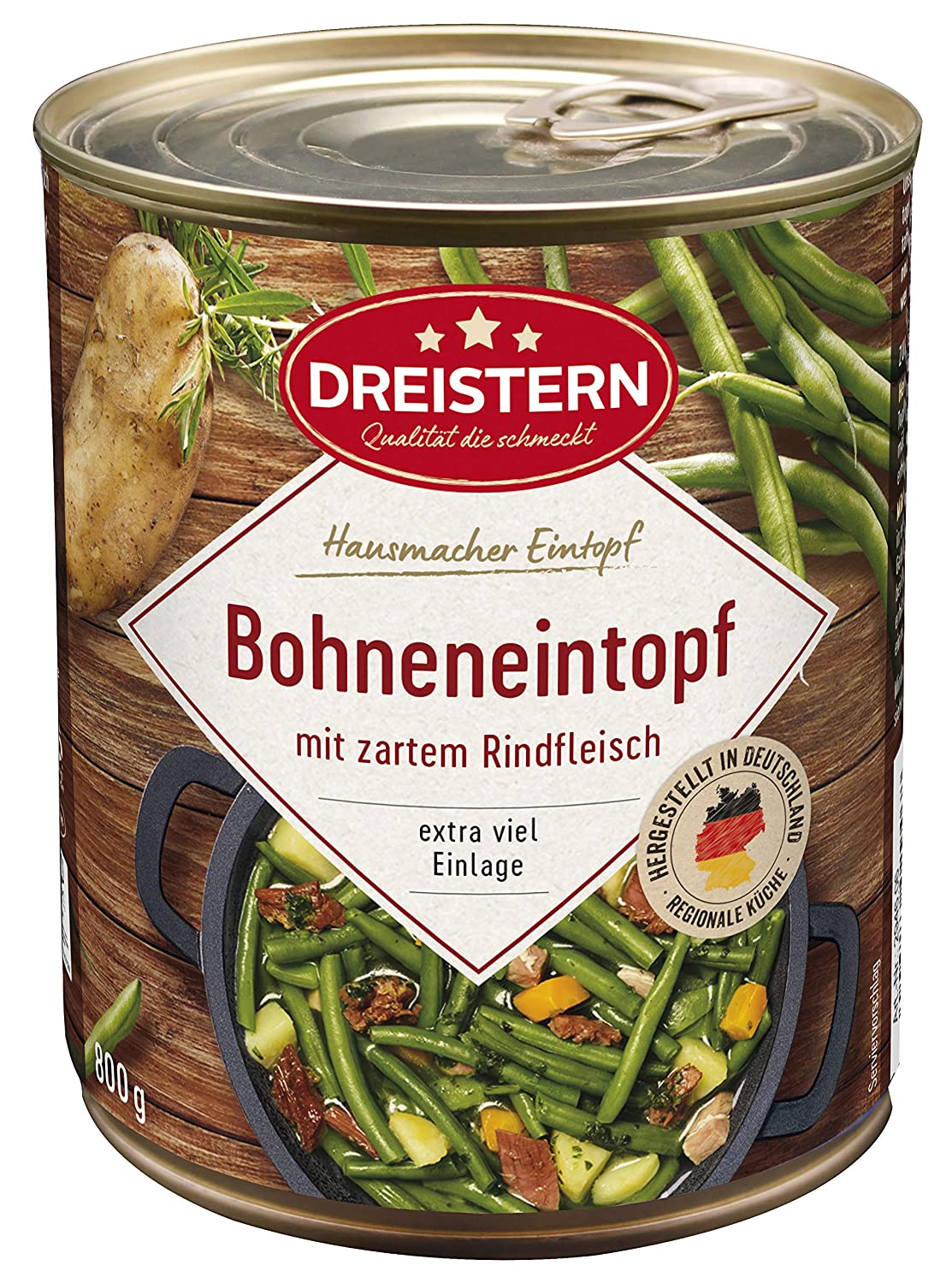 Bohneneintopf mit zartem Rindfleisch 800gr.