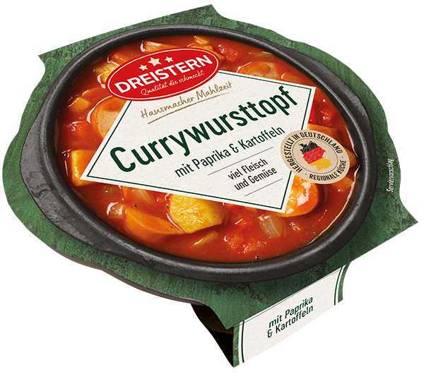 Currywursttopf, für Mikrowelle geeignet 400gr.