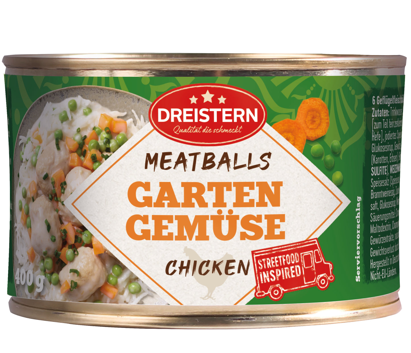 Meatballs- Chicken mit Garten Gemüse, 400gr.