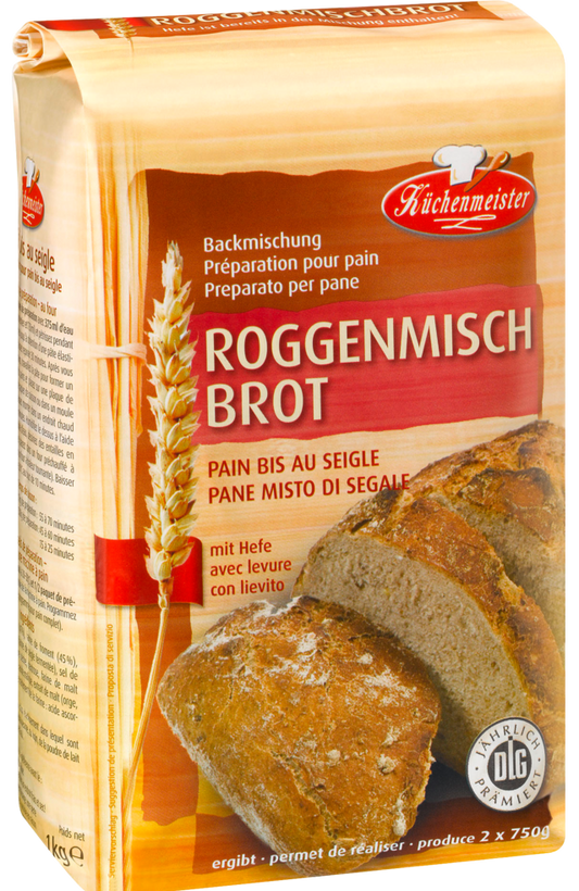 NEU Küchenmeister Roggenmischbrot - Backmischung für 2x ca.750g